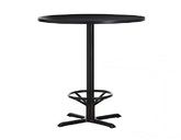 Bar height table with foot ring