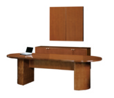 Beautiful wood veneer conference table 6'