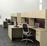 Corner desk with hutch